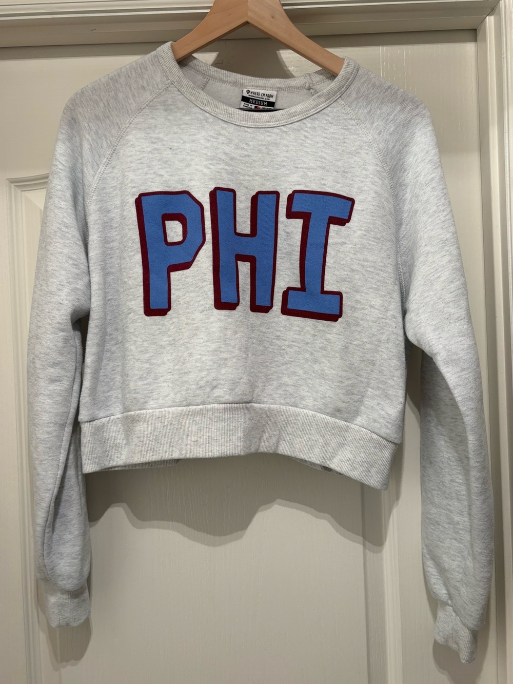 Women’s PHI cropped crewneck “Where I’m From” brand size M